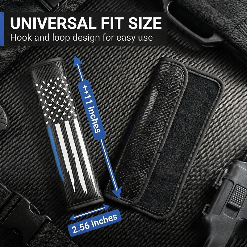 Prestrix Thin Blue Line Seat Belt Strap Cover Pad, Shoulder