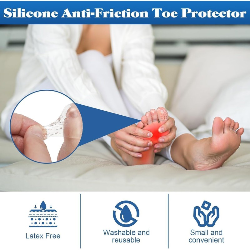 20 Pcs Protector para Dedos de Los Pies, Protector de