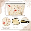 ViEinkaufen Flower Canvas Tote Bag with Inner Pocket Gifts for