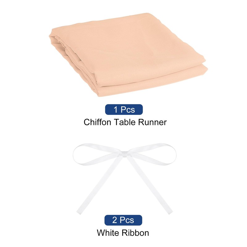 sourcing map 10 ft Chiffon Table Runner 28 x 120