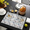 Retro Moroccan Placemats Set of 6 Cotton Linen Table Mats