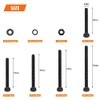 200 Pieces M4 x 30mm /35mm /40mm /45mm /50mm, Hex