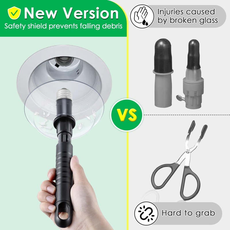 Saillong Broken Bulb Extractor, Light Bulb Changer for Standard Incandescent