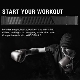 Comfortable Wrist/Bicep Band Replacement For WHOOP 4.0, Super knit Crafted with precision Heart Rate Monitor Replacement Strap (Dark Gray, 25cm)