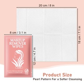 Makeup Remover Wipes Individually Wrapped Facial Cleansing Towelettes Bulk, Disposable Cleanser Makeup Removal Cloths Pad for Oil Dirt Skin Care Removing Mascara Lipstick Travel Hotel Aloes (100 Pack)