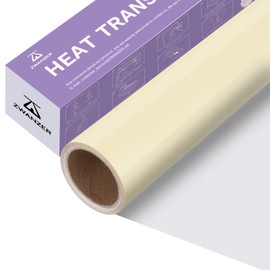 Zwanzer Plotter Film Textile Cream, 30.5 cm x 3.66 m, Flex Film for Cricut and Silhouette Cameo, Used in DIY T-Shirt Clothing and Other Fabrics (Cream)