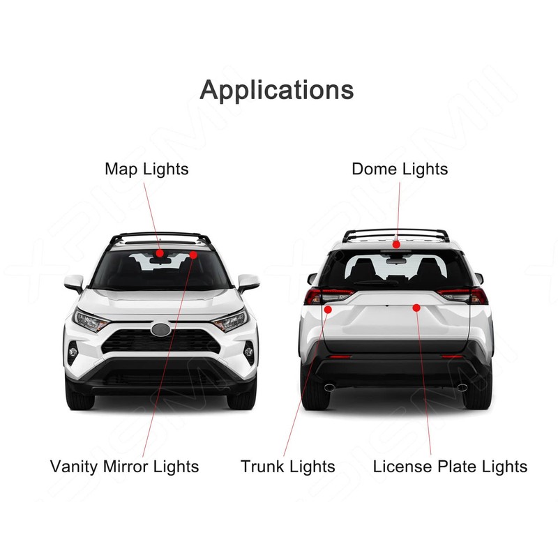 Xpismii 8 Piece 6000K White CRV Interior LED Lights Kit
