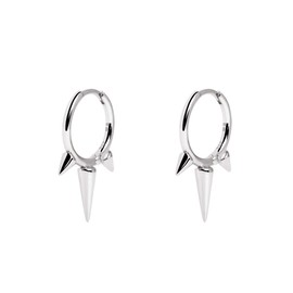 SINGULARU - Rolling Earrings Sterling Silver Rhodium Congo Clasp Jewellery for Women, Unit size, Silver, No Gemstone