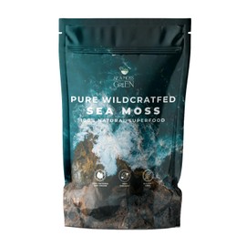 Raw Sea Moss by Sea Moss Green – 100% Wildcrafted from St Lucia | Natural Dried Irish Sea Moss | Sun-Dried, Vegan, Non-GMO Superfood | Rich in Minerals – Perfect for Gels, Smoothies & Skin Care (100g)