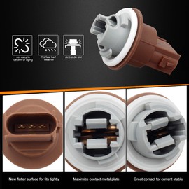 MACHSWON 2Pcs Turn Signal Lights Socket Headlight Park Light Lamp Sockets Holder Super Duty Focus Escape Fusion Ranger Freestyle Fit for Ford F150 F250/F350