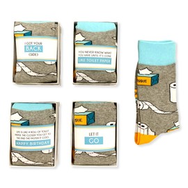 Doodle Beads Funny Christmas Sock Gift for men, women, White Elephant gifts, coworker, Toilet Paper Socks, 2020 holiday Gift ideas, stocking stuffer (You Never Know What You Have Until It's Gone)