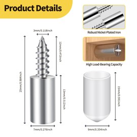 140pcs Shelf Support Pegs， Ø7.5mm Shelf Pins with Non-Slip Sleeve Self-Tapping Screws One-Piece Shelf Pegs Metal Shelves Pins for Kitchen Cabinet Wardrobe Cupboards Furniture （White）