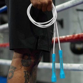 Generic JDU Athletics Speed Series I Made For Boxing 20% Heavier Than Standard PVC Tangle-Free Boxer's Jump Rope, Size Adjustable, Indestructible Handles, Double Unders, Beginners and Experts (Byron)