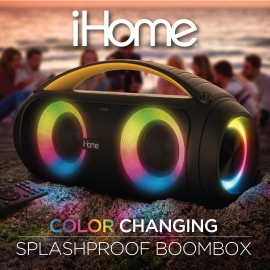 iHome Bluetooth Speaker Boombox with FM Radio and Remote Control