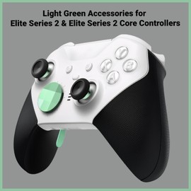 Elite Series 2 Controller Accessories Kit - Thumbsticks, D-Pads and Trigger Paddles with Storage Case for Elite Series 2 Core (Light Green)