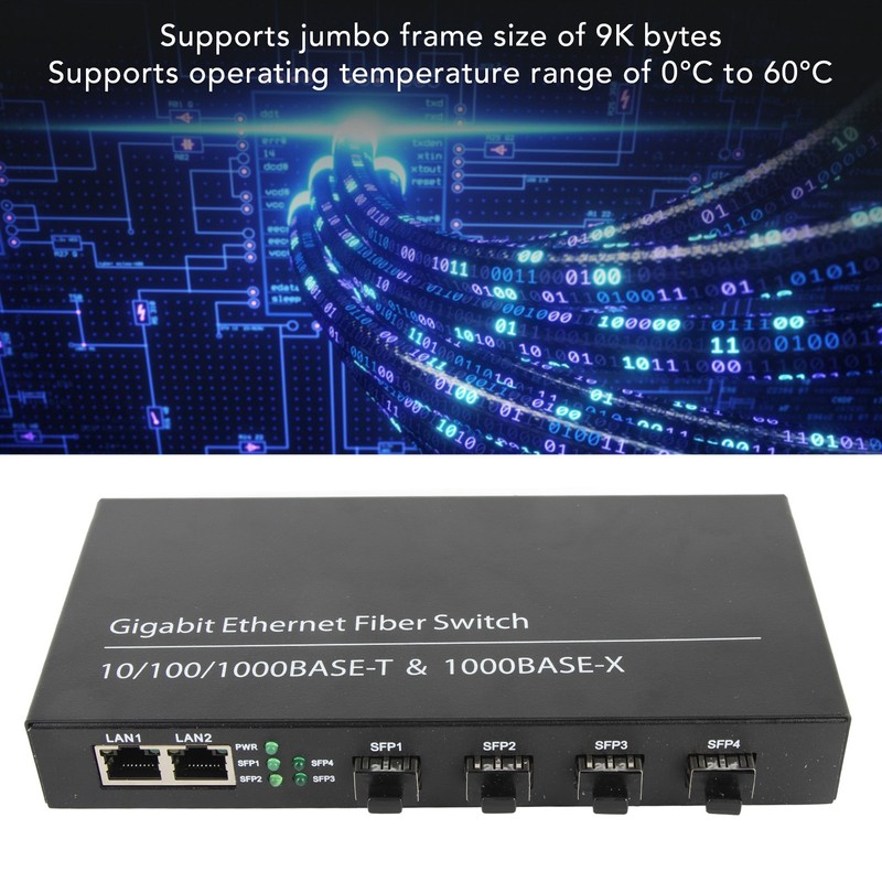 SFP Ethernet Fiber Switch Up To 120km 4 Optical Port