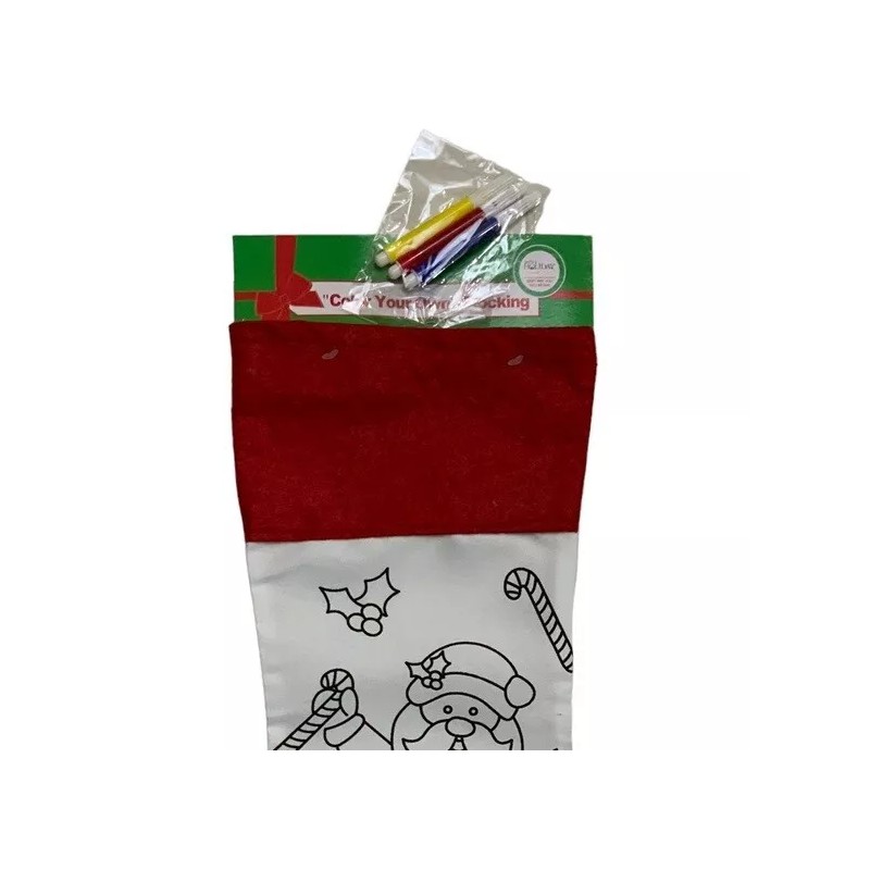 Simply Holiday Christmas Stocking Color Your Own Stocking Fabric Stocking