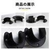 JnTech Closet Rod Support Bracket U-Shape Closet Pole Socket Flange