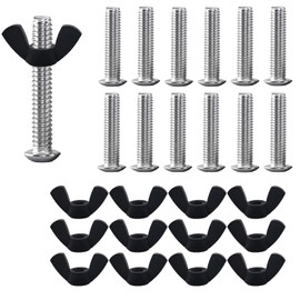 OWMOSYX 12 Pcs M6 Pet Carrier Fasteners, Stainless Steel Replacement Bolts for Plastic Pet Carrier Dog Kennel Hardware Kit Cat Cage Carrier Parts