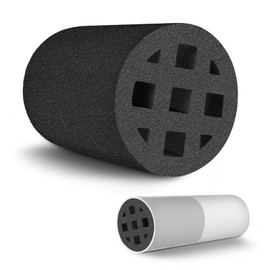 TroyStudio  Air Vent Noise Reducer Foam Insert, Extended 4 Inch Exhaust Duct Silencer-Inline Return Airflow Ventilation Sound Damper Plug for HVAC Tube,Pipe,Air Conditioner,Bathroom Fan,and Grow Tent