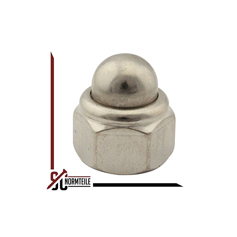 Acorn Nuts (Self-Locking) - M6 - (Pack of 10) -