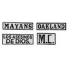 Outlaw Biker Club MC Mayans Embroidered Biker Patch (4pc-Iron On