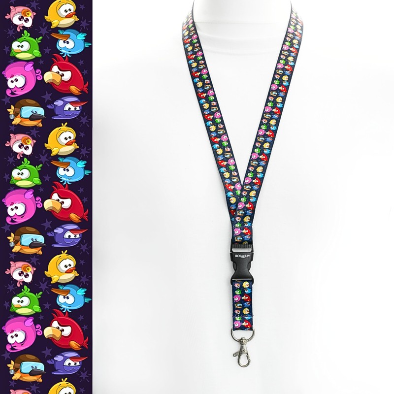 Lanyard with Metal Clip for Card Holder 1 With Birds