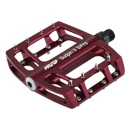 NC-17 Parent Title, Unisex, Sudpin II S-Pro CNC Plattform Pedale/Fahrrad Pedale MTB/Mountainbike Pedal/BMX Pedal / 12mm Bushing und Kugellager/Cr-Mo Achse/Farbe Rot, red, One Size