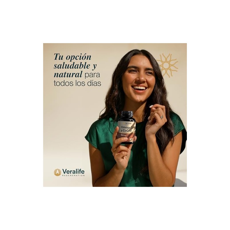 Suplemento Omega Coenzima Q10 Cápsulas Vitaminas Ácidos Grasos Pescados Alimenticio