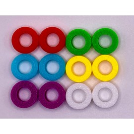 Aircraft Color Coded Circuit Breaker Caps - 12 Pack