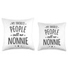 Nonnie Gift: My Favorite People Call Me Nonnie Throw Pillow