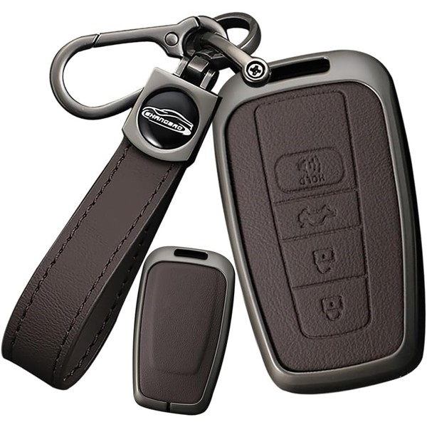 SANRILY Keyless Metal 4 Button Key Fob Cover Compatible with
