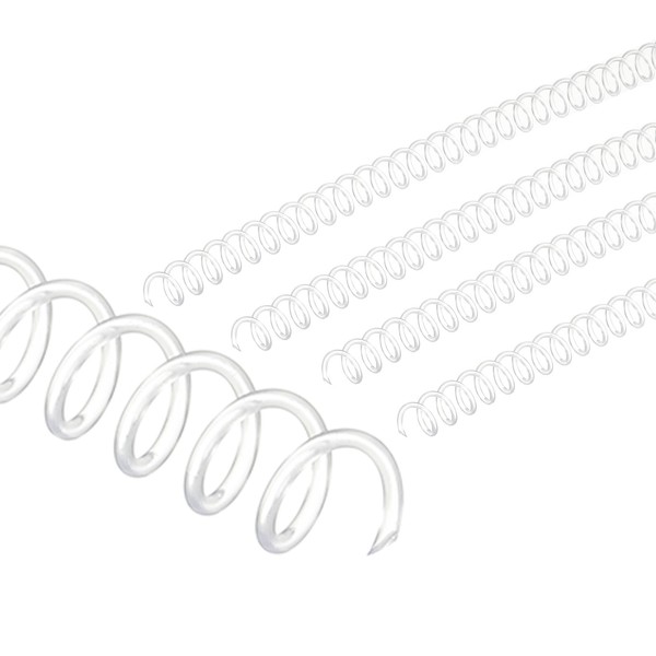 PATIKIL 11mm(7/16") Plastic Spiral Binding Coils, 20 Pcs Binding Spirals
