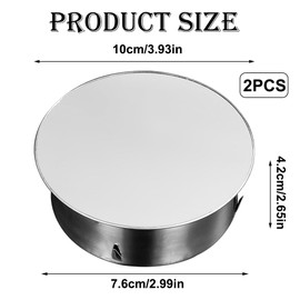 83 mm Chimney Hole Cover, Pack of 2 Stainless Steel Chimney Covers, Stove Pipe Cover, Pipe Cover Cap, Smoke Pipe Blind Cap for All-Round Stove Pipes, Diameter 83 mm
