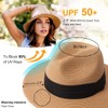 KUMSODE Women's Panama Hat Wide Brim Straw Summer Fedora Straw
