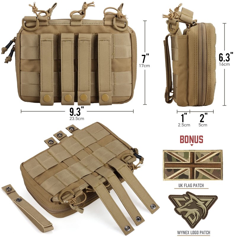WYNEX Tactical Mag Admin Pouch, Molle Utility Tool Pouch Medical