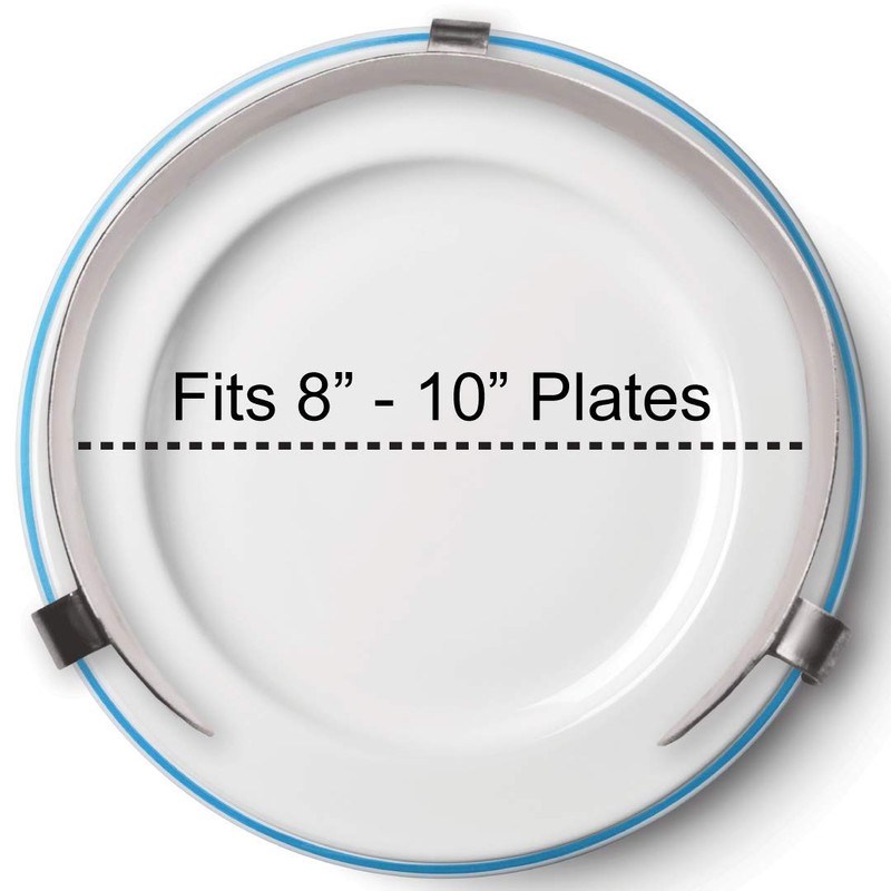 Rehabilitation Advantage Stainless Steel Clip-on Food Guard,Large