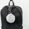 MMQXWZG 2PCS Pom Pom Keychain Faux Rabbit Fur Ball for