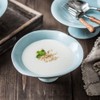 Kelendle Ceramic Footed Bowl Round Pedestal Bowl Fruit Bowl Holder