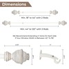 Deco Window Adjustable Curtain Rod for Windows 44 to 120