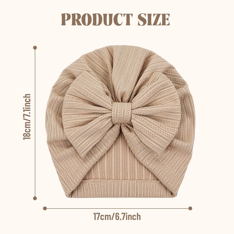 Cinaci 4 Pieces Soft Stretchy Nursery Hospital Caps Bonnets Beanies