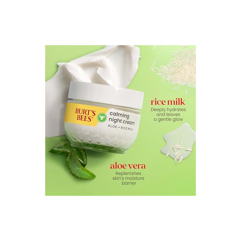 Burts Bees Night Cream for Sensitive Skin, 1.8 Ounces
