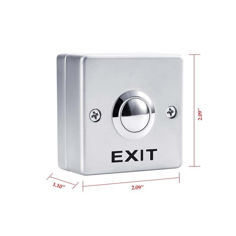Push to Exit Button for Door Access Control System Zinc