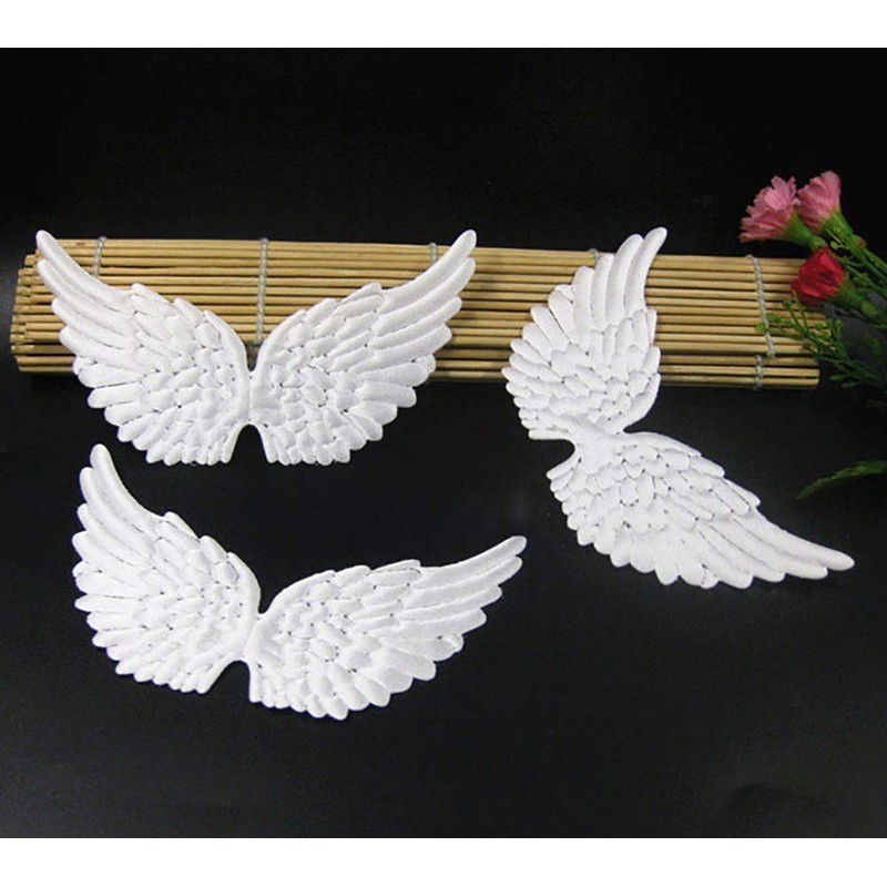 UUYYEO 12 Pcs Small Angel Wings Fabric Wings Applique Patches