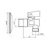 Designer Angle Valve Chrome Brass with Integrated Water Filter in