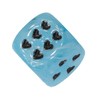 WeLoveDice - Blue Dice with Black Hearts - Made in