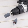 sourcing map Abrasive Mounted Stone 1/4" Shank 1.18" Dia Conical