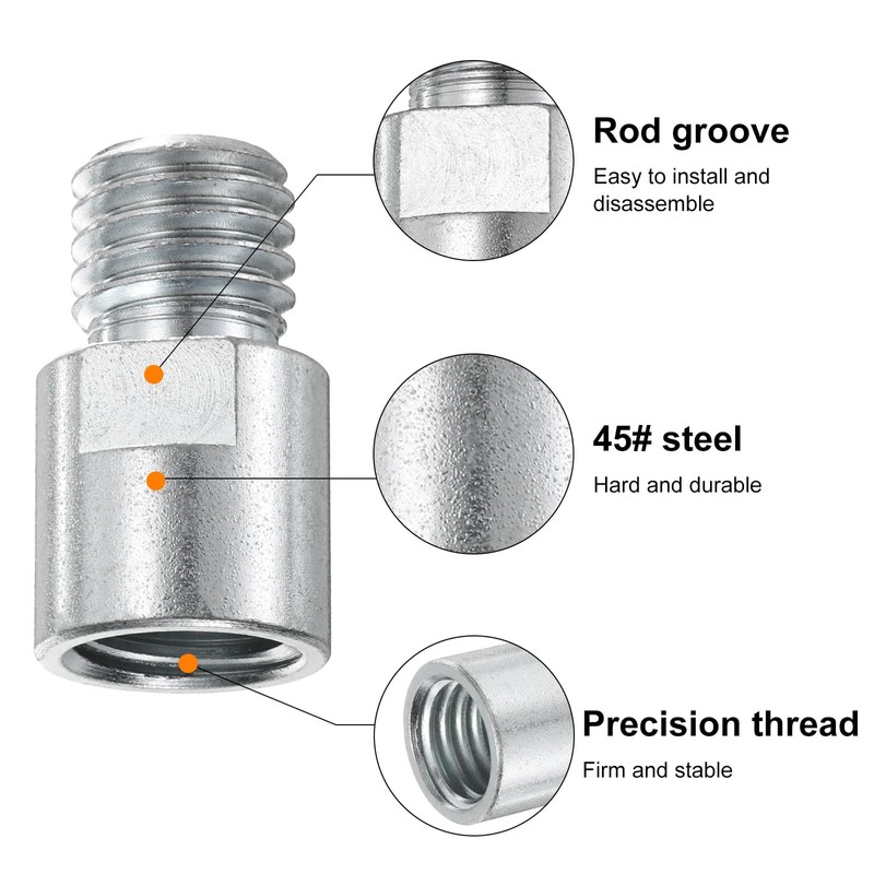 sourcing map 2pcs 5/8"-11 Female to 5/8"-11 Male Adapter Polisher