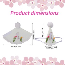 BOXOB Wildflower 1st Birthday Hat, Cute Wildflower Hat and Decor for Girls Our Little Flower 1st Birthday Crown with Pompom & Elastic Tape for Baby Shower Photo Props Decoration