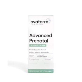 Ovaterra Advanced Prenatal Vitamins for Women with 550mg Choline, Methylfolate, Chelated Iron & 24 Nutrients 168 Capsules - 28 Day Supply
